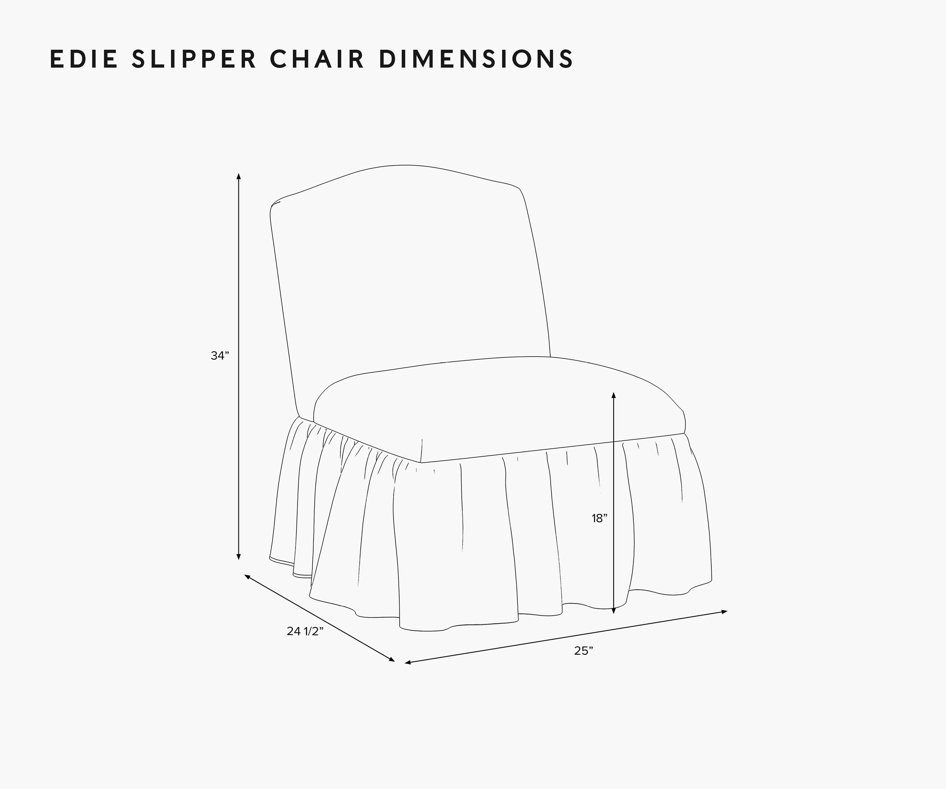 Edie Slipper Chair - Ditsy Dahlia Navy