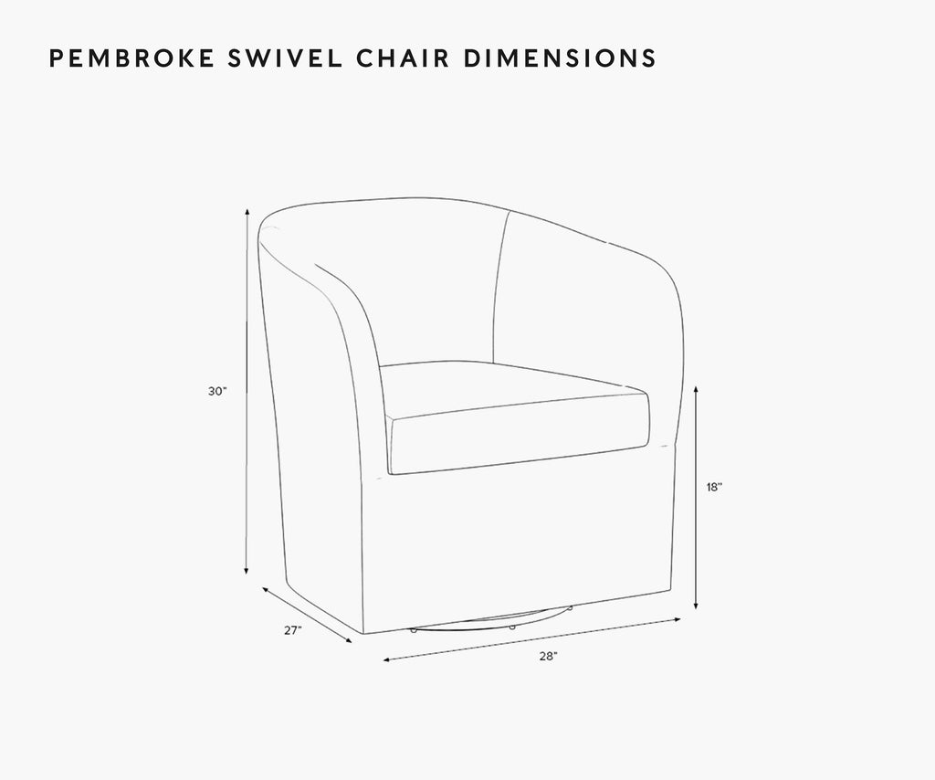 Pembroke Swivel Chair - Dahlia
